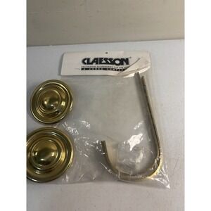 KIRSCH Pair Brass Medallion DRAPERY HOLDBACKS Vtg